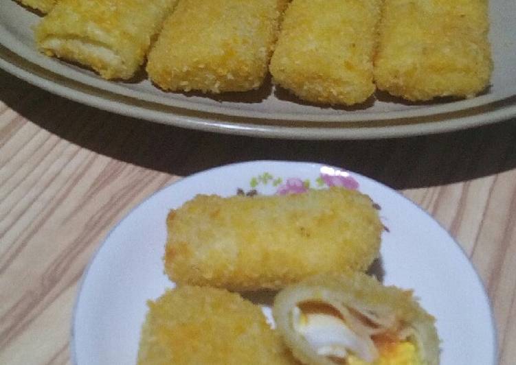 Risol Sos MaJu Lur (Sosis Mayo Keju Telur)