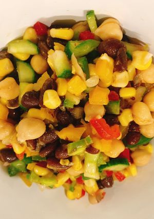 A picture of Black Bean & Chickpea Salad.