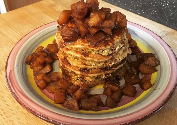 Healthy Pancakes con farina d avena e mele