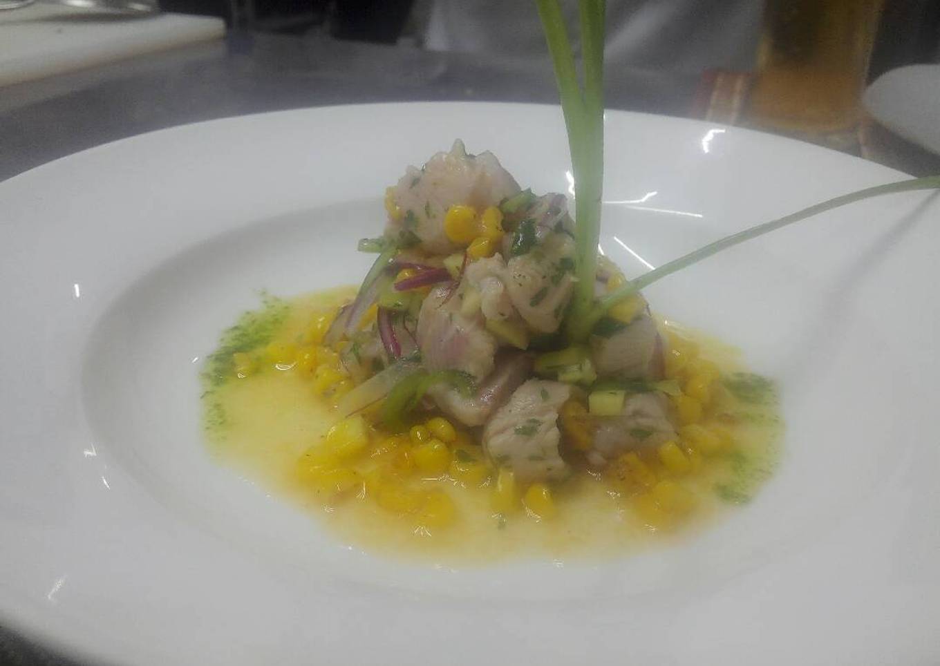 Ceviche con maracuyá