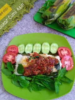 Foto resep Nasi Bakar Cumi Asin