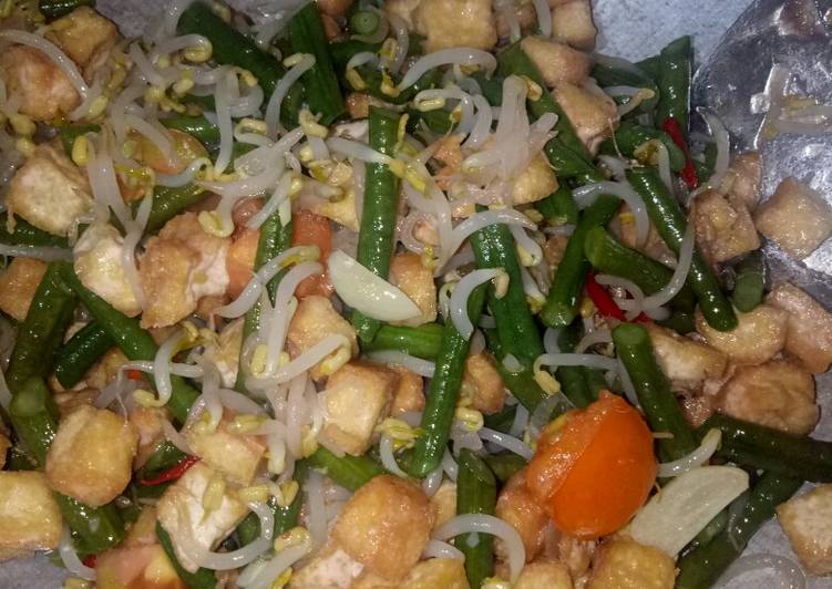 Tumis tahu touge kacang panjang