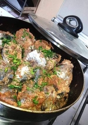 صورة لوصفة حوت البونيط مجمر وبنين طايب ذايب بنتو تهبل 😍😋