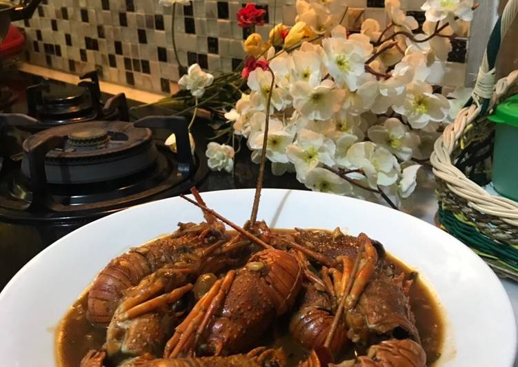 Resep Lobster cilacap dimasak saus tiram yang Enak Banget