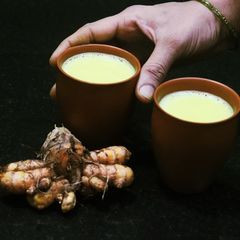 A picture of Turmeric milk.