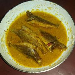 A picture of Bhola bhetki jhaal(bhetki fish curry).
