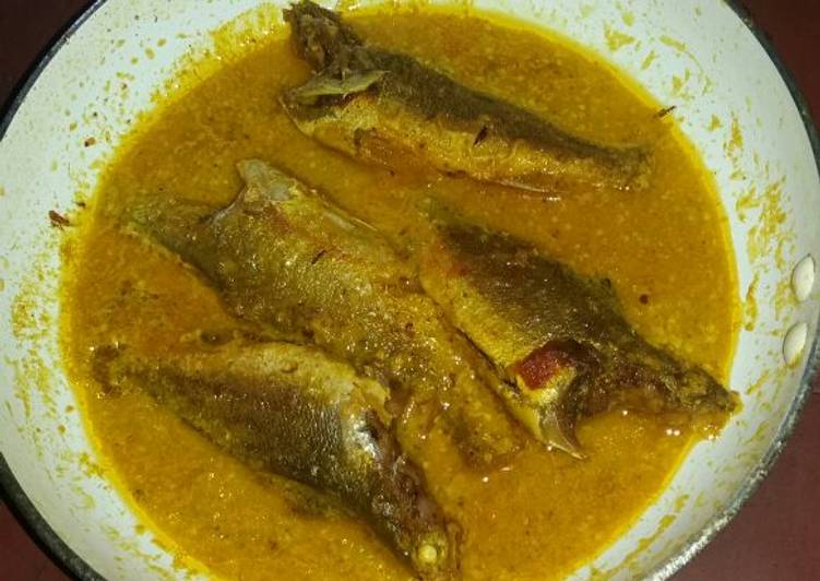 Bhola bhetki jhaal(bhetki fish curry)