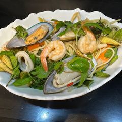 A picture of Thai Drunken Spagetti (Spagetti Pad kee Mao) - So quick and amazing.