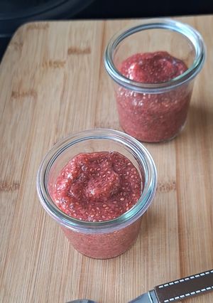 Une photo de Confiture express sans cuisson