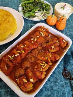 عکسی از دستور خورش کدو حلوایی