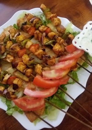 صورة لوصفة اسياخ الشواء في الفرن