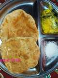 Wheat and mixed millet poori with Potato curry