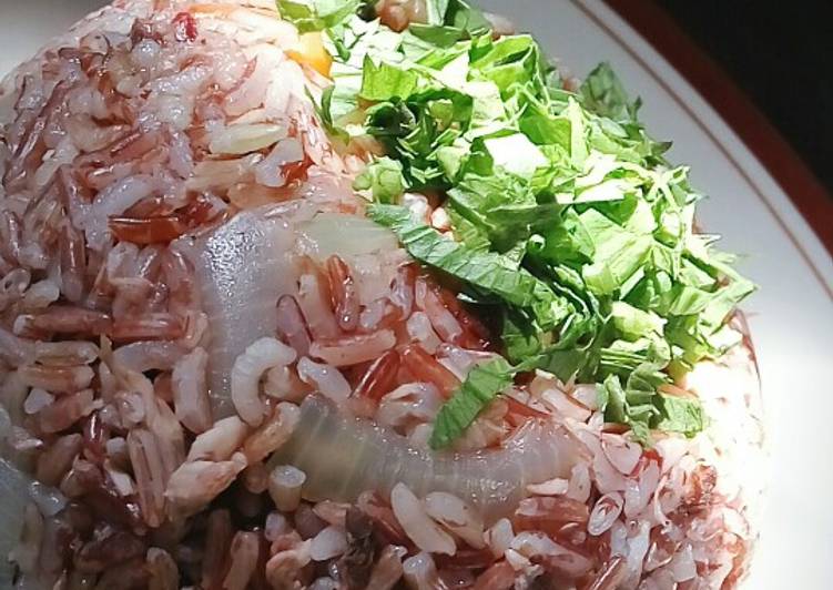 Resep Nasi merah liwet tongkol Anti Gagal