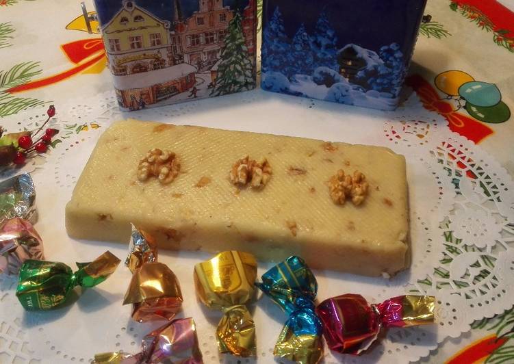 Turrón nata nuez