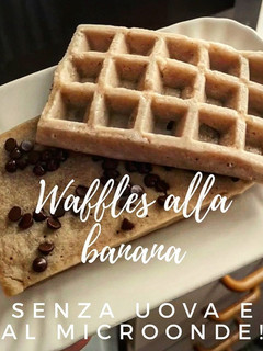 Foto di Waffles alla banana e cioccolato