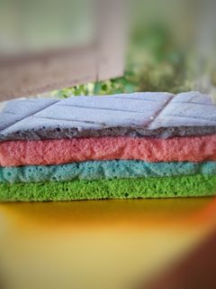 Foto resep Rainbow cake putih telur
