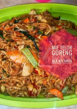 Foto resep Mie Telor Goreng Seafood