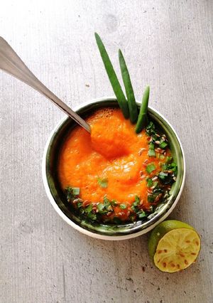 Фото Креп - суп 🥕из тыквы и морковки.