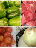 Beef and Vegetable Kebabs with Brown Rice
