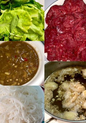 Hình của món Bò Nhúng Dấm.