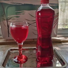 A picture of Homemade Lal sharbat.