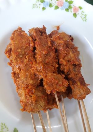 Foto resep Sate daging bumbu pedas