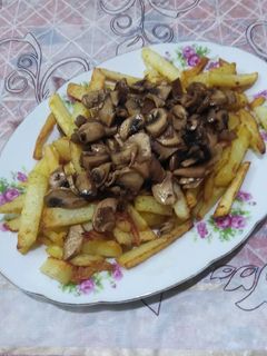 عکسی از دستور خوراک قارچ وسیب زمینی