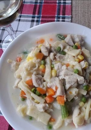 A picture of Kim's Homemade Egg Noodles.