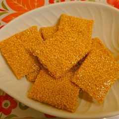 White Sesame seeds Chikki A picture of White Sesame seeds Chikki.