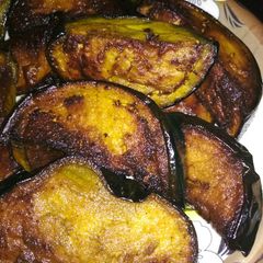 A picture of Fried brinjals.