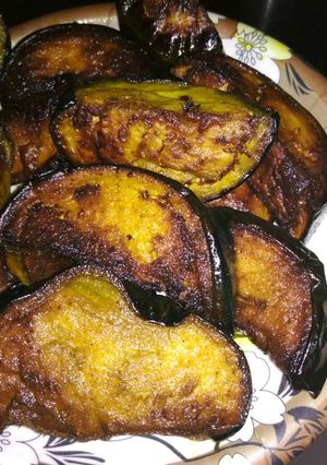 A picture of Fried brinjals.