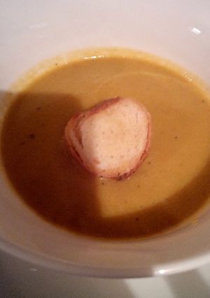 Una foto de Crema de auyama con zanahoria
