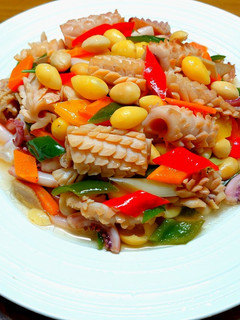白果炒魷魚 的食譜成品照片