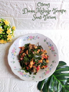 Foto resep Oseng Daun Melinjo Tempe Saus Tiram