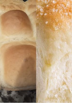 A picture of Soft pillow dinner rolls.
