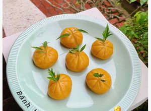 Hình của món Bánh bí đỏ phomai cho bé dưới 1y.