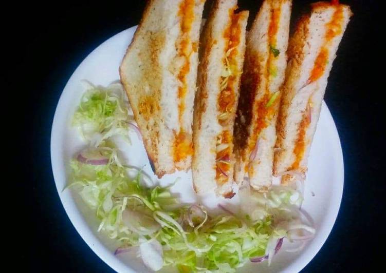 How to Make Speedy Bread Bhaji Sandwich