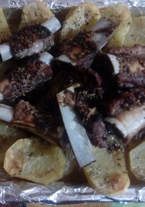 Una foto de Costillar de cerdo al horno
