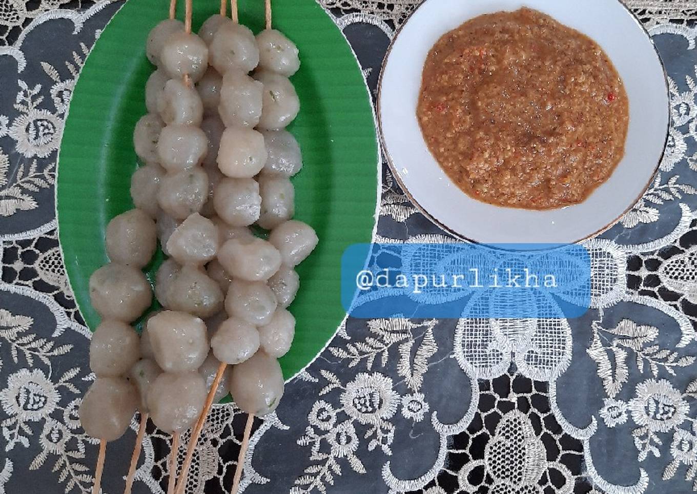 Sate cilok bumbu kacang