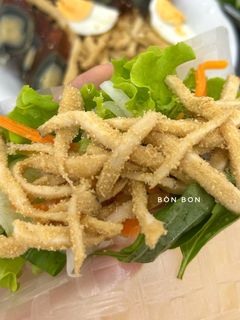 Hình của món Nấm Đùi Gà Trộn Thính.