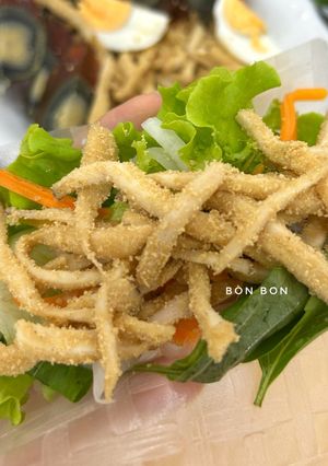 Hình của món Nấm Đùi Gà Trộn Thính.