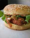 Spicy Paneer Burger#burger#recipemarathon