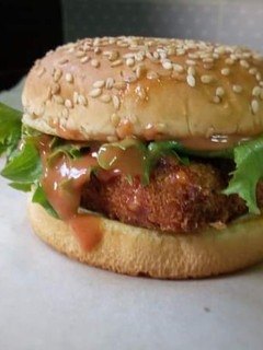A picture of Spicy Paneer Burger#burger#recipemarathon.