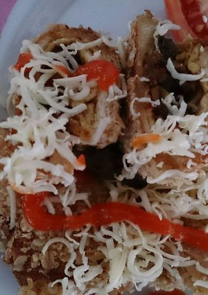 Foto resep Roti tawar isi daging lada hitam 😆