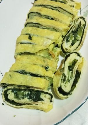 青江菜海苔玉子燒 的食譜成品照片