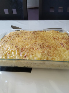 Una foto de Espaguetis gratinados