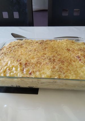 Una foto de Espaguetis gratinados