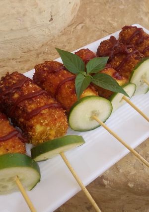 A picture of Plantain kibab.