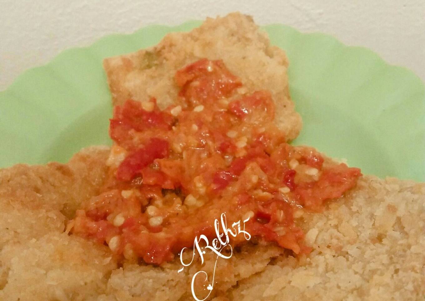 Krispi Oncom Geprek sambal goreng ala rethz