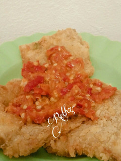 Foto resep Krispi Oncom Geprek sambal goreng ala rethz